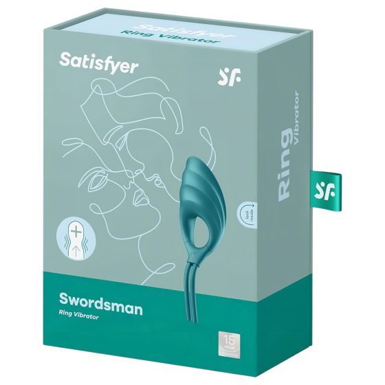 Satisfyer Swordsman - Rechargeable Vibrating Penis Ring (Green)