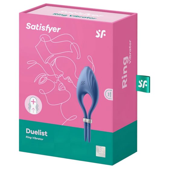 Satisfyer Duelist - Rechargeable Vibrating Cock Ring (Blue)