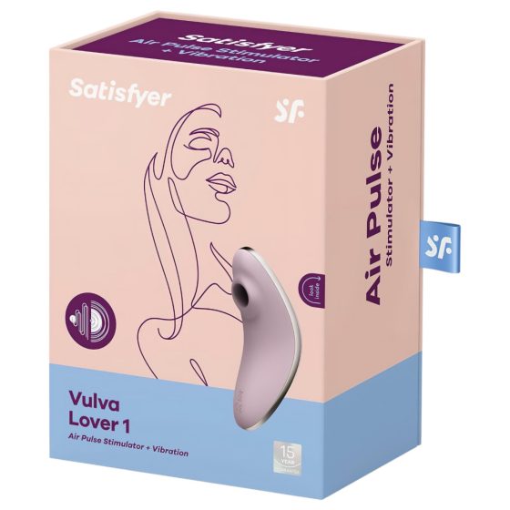 Satisfyer Vulva Lover 1 - Rechargeable Air Pulse Clitoral Vibrator (Purple)