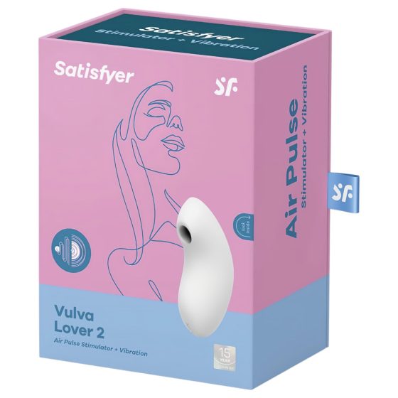 Satisfyer Vulva Lover 2 - Rechargeable Air-Pulse Clitoral Vibrator (White)