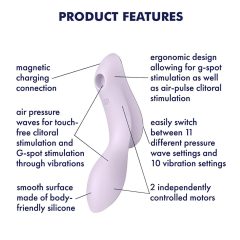   Satisfyer Curvy Trinity 2 - Rechargeable Air-Pulse 2in1 Vibrator (Purple)