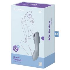   Satisfyer Curvy Trinity 3 - rechargeable air-pulse 2-in-1 vibrator (grey)