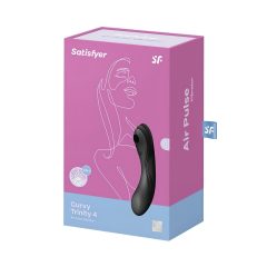   Satisfyer Curvy Trinity 4 - Rechargeable Air Pulse 2in1 Vibrator (Black)