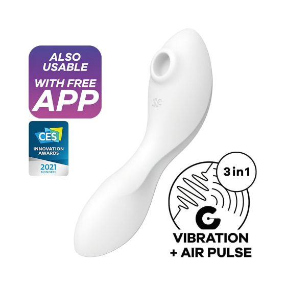 Satisfyer Curvy Trinity 5+ - Smart Air Pulse 2-in-1 Vibrator (White)