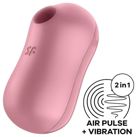 Satisfyer Cotton Candy - Rechargeable Air-Pulse Clitoral Vibrator (Coral)