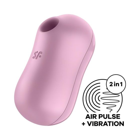 Satisfyer Cotton Candy - Rechargeable Air Pulse Clitoral Vibrator (Purple)