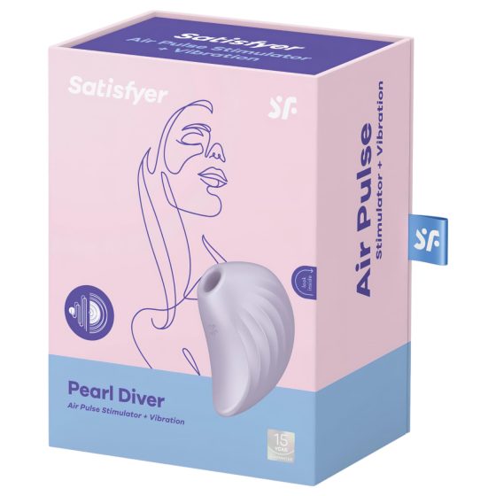 Satisfyer Pearl Diver - Rechargeable, Air-Pulse Clitoral Vibrator (Purple)