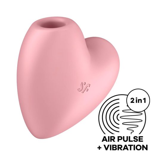 Satisfyer Cutie Heart - Rechargeable Air-Pulse Clitoral Vibrator (Pink)