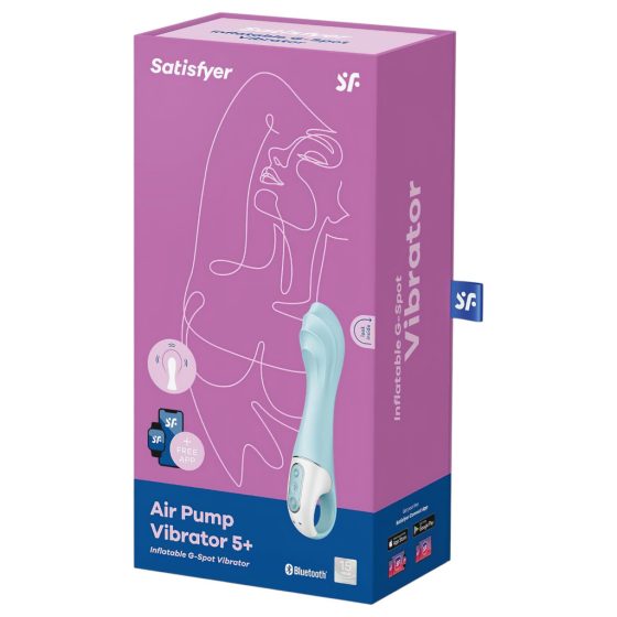 Satisfyer Air Pump Vibrator 5 - Smart Inflatable Vibrator (Blue)