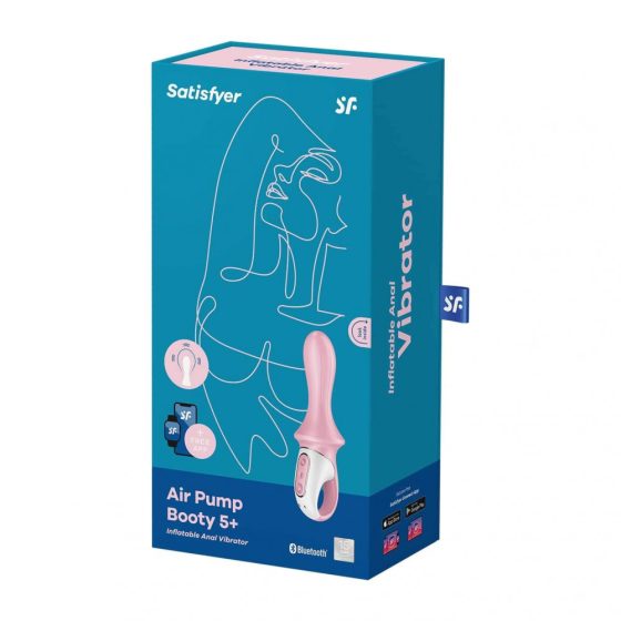 Satisfyer Air Pump Booty 5 - Smart Inflatable Anal Vibrator (Pink)