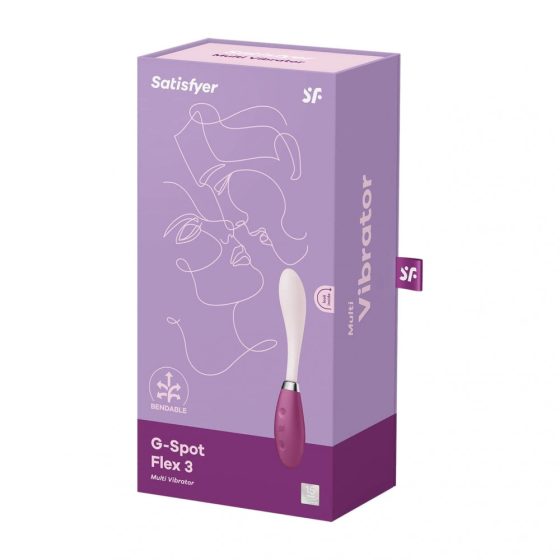 Satisfyer G-Spot Flex 3 - Rechargeable G-spot Vibrator (Pink-Burgundy)