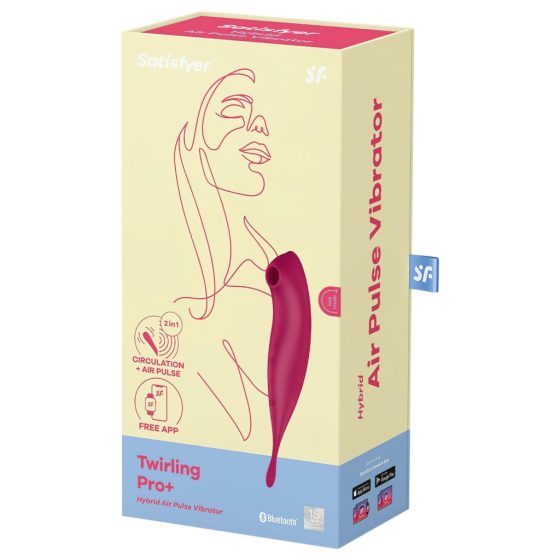 Satisfyer Twirling Pro - Smart 2in1 Clitoral Vibrator (Red)