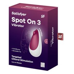 Satisfyer Spot On 3 - Rechargeable Clitoral Vibrator (Red)