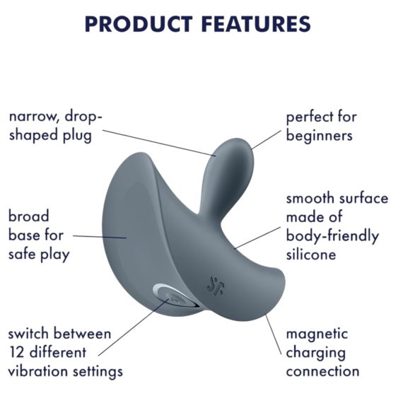 Satisfyer Booty Absolute Beginners 2 - anal vibrator (grey)