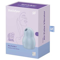   Satisfyer Pro To Go 1 - Rechargeable, Air-Pulse Clitoral Stimulator (Blue)