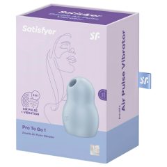   Satisfyer Pro To Go 1 - Rechargeable, Air-Pulse Clitoral Stimulator (Blue)