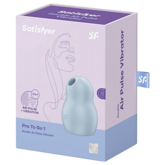 Satisfyer Pro To Go 1 - Rechargeable, Air-Pulse Clitoral Stimulator (Blue)