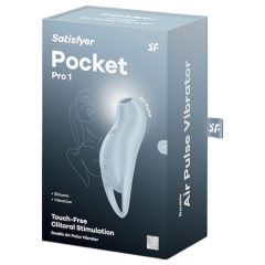   Satisfyer Pocket Pro 1 - Rechargeable, Air-Pulse Clitoral Stimulator (Blue)