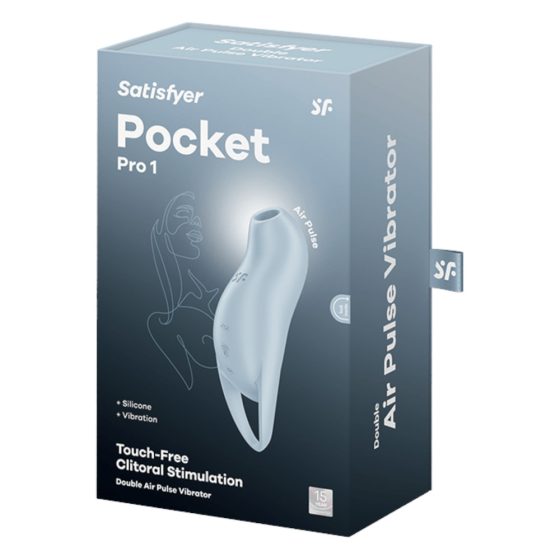 Satisfyer Pocket Pro 1 - Rechargeable, Air-Pulse Clitoral Stimulator (Blue)