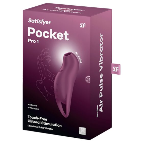 Satisfyer Pocket Pro 1 - Rechargeable, Air Pulse Clitoral Stimulator (Purple)