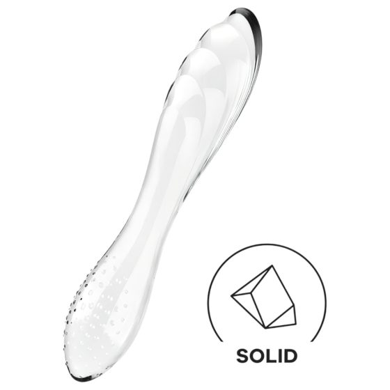 Satisfyer Dazzling Crystal - Double-Ended Glass Dildo (Clear)