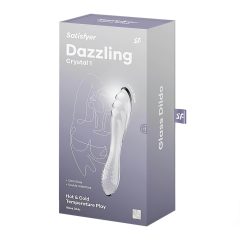   Satisfyer Dazzling Crystal 1 - Double-Ended Glass Dildo (Transparent)