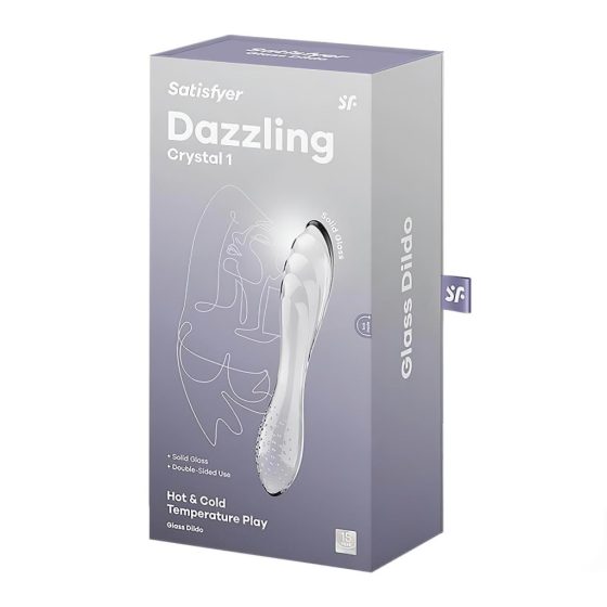 Satisfyer Dazzling Crystal - Double-Ended Glass Dildo (Clear)