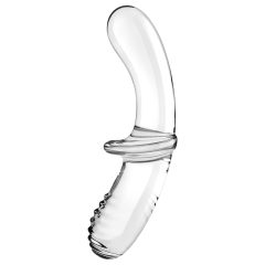   Satisfyer Double Crystal - Double-Ended Glass Dildo (Transparent)