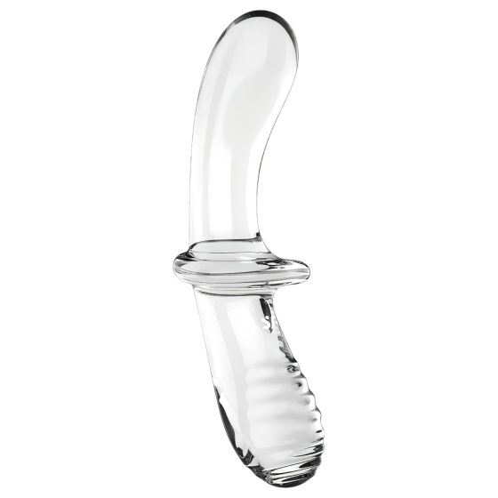 Satisfyer Double Crystal - Double-Ended Glass Dildo (Transparent)