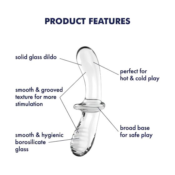 Satisfyer Double Crystal - Clear Glass Dildo with Two Ends