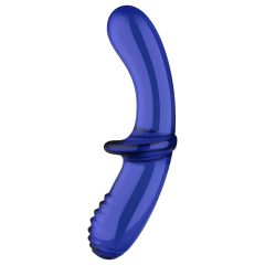 Satisfyer Double Crystal - Dual-Ended Glass Dildo (Blue)