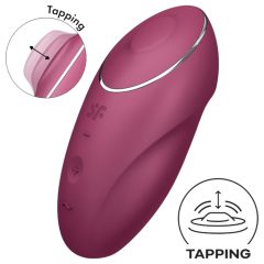   Satisfyer Tap & Climax 1 - 2-in-1 vibrator and clitoral stimulator (red)