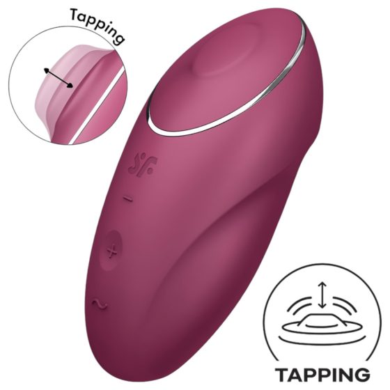 Satisfyer Tap & Climax 1 - 2-in-1 vibrator and clitoral stimulator (red)