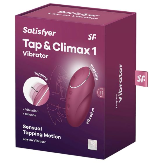 Satisfyer Tap & Climax 1 - 2-in-1 vibrator and clitoral stimulator (red)