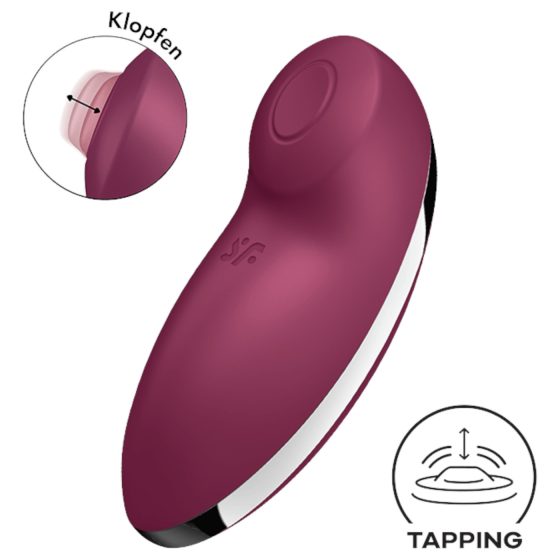 Satisfyer Tap & Climax 2 - 2-in-1 Clitoral Stimulator & Vibrator (Red)