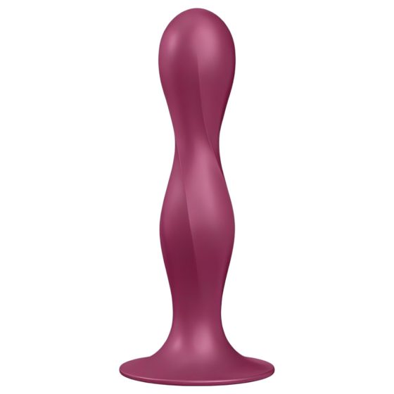 Satisfyer Double Ball-R - Weighted Dildo with Suction Cup (Red)