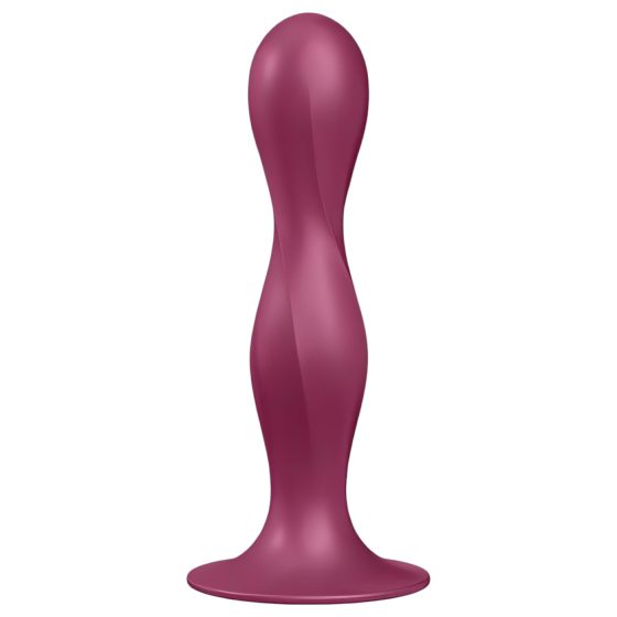 Satisfyer Double Ball-R - suction-cup weighted dildo (red)