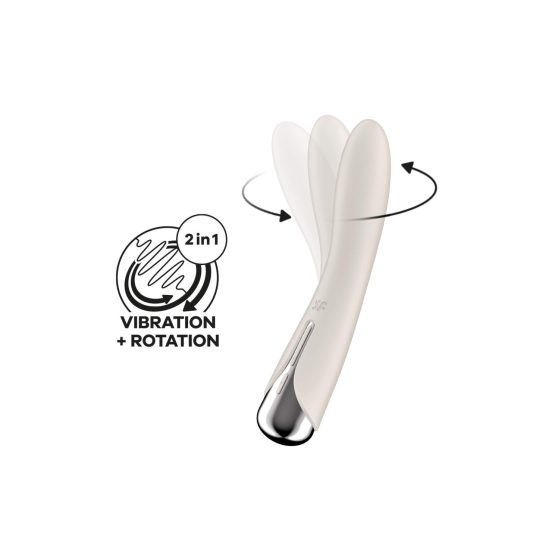 Satisfyer Spinning Vibe 1 - Rotating Head G-spot Vibrator (Beige)