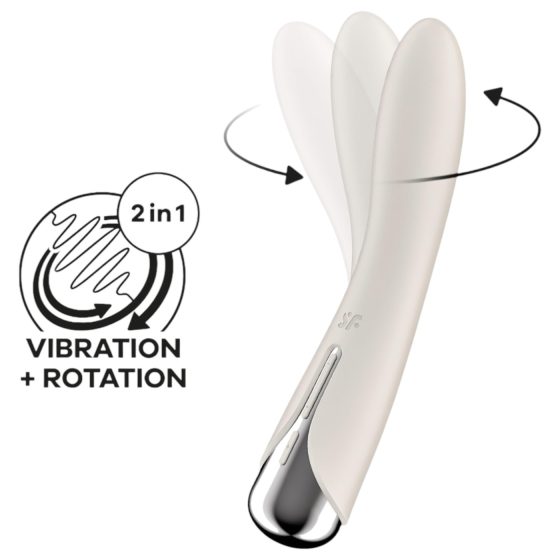 Satisfyer Spinning Vibe 1 - Rotating Head G-Spot Vibrator (Beige)