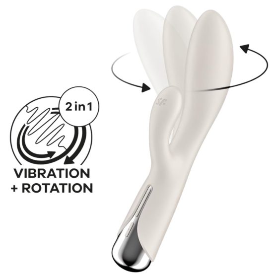 Satisfyer Spinning Rabbit 1 - Rotating Clitoral Vibrator (Beige)