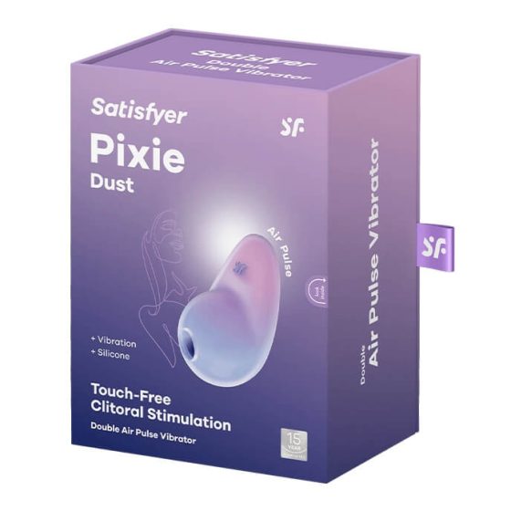 Satisfyer Pixie Dust - Rechargeable Air Pulse Clitoral Stimulator (Purple-Pink)