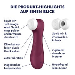   Satisfyer Pro 2 Gen3 - Smart Air Pulse Clitoral Stimulator (Burgundy)