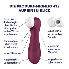   Satisfyer Pro 2 Gen3 - smart air-wave clitoral stimulator (red)