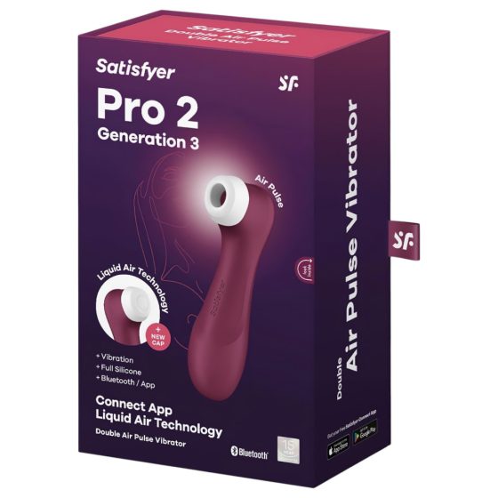 Satisfyer Pro 2 Gen3 - Smart Air Pulse Clitoral Stimulator (Burgundy)