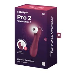   Satisfyer Pro 2 Gen3 - Rechargeable Air-Pulse Clitoral Stimulator (Red)