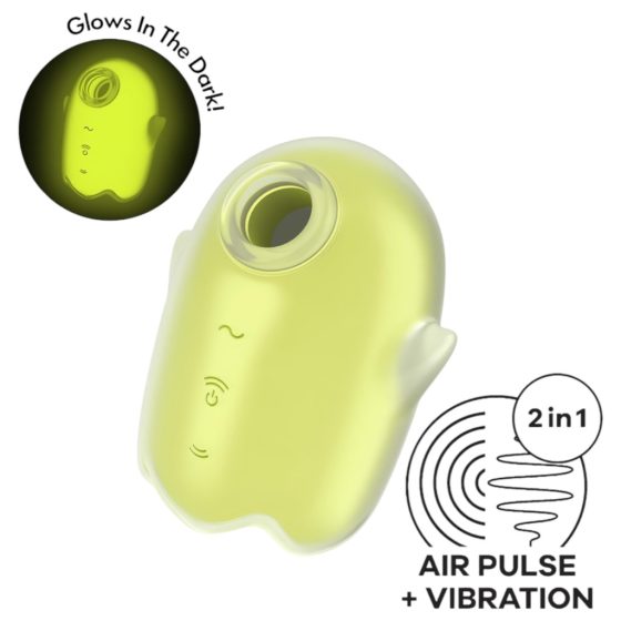 Satisfyer Glowing Ghost - Light-Up Air Pulse Clitoral Stimulator (Yellow)