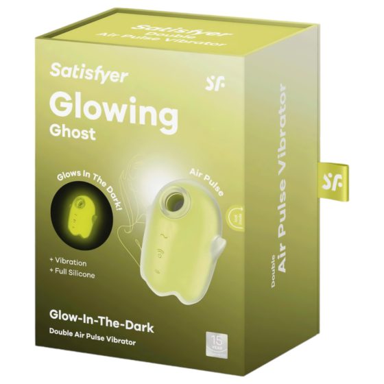 Satisfyer Glowing Ghost - Light-Up Air Pulse Clitoral Stimulator (Yellow)