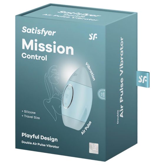 Satisfyer Mission Control - Rechargeable Air-Pulse Clitoral Stimulator (Blue)