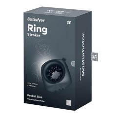   Satisfyer Ring Stroker - Rechargeable Vibrating Masturbator (Black)