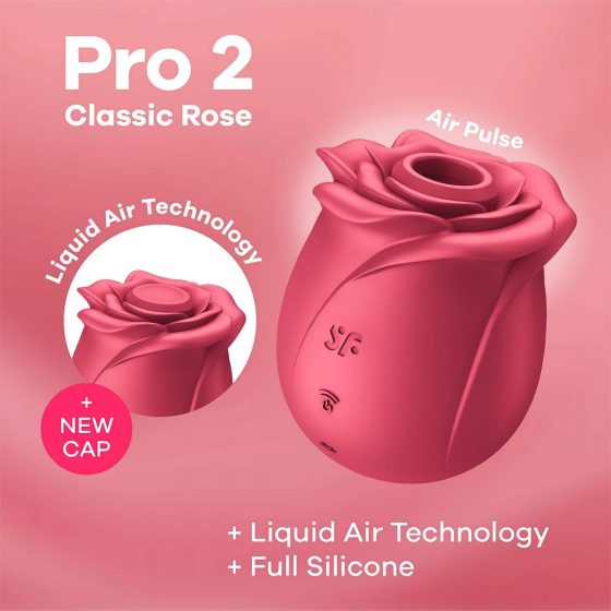 Satisfyer Pro 2 Rose Classic - Rechargeable Airwave Clitoral Stimulator (Red)